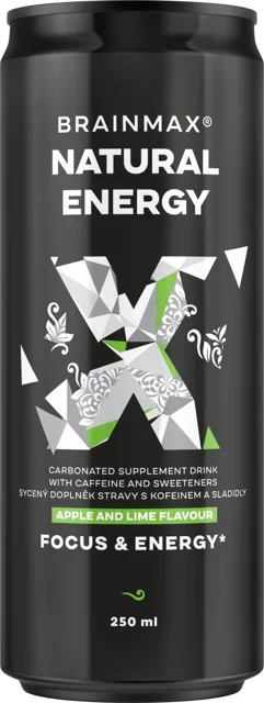 BrainMax Natural Energy®, 250 ml Příchuť: Jablko, limetka