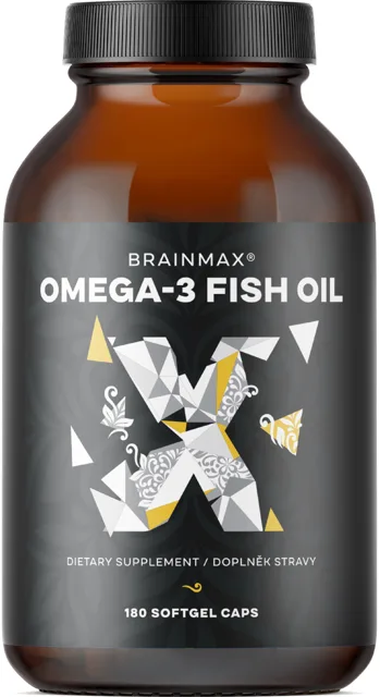 BrainMax Omega-3 Fish Oil®, 180 softgel kapslí