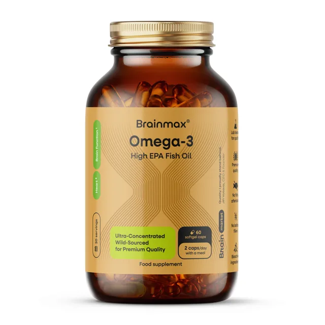 BrainMax® Omega-3 Fish Oil®, 60 softgel kapslí