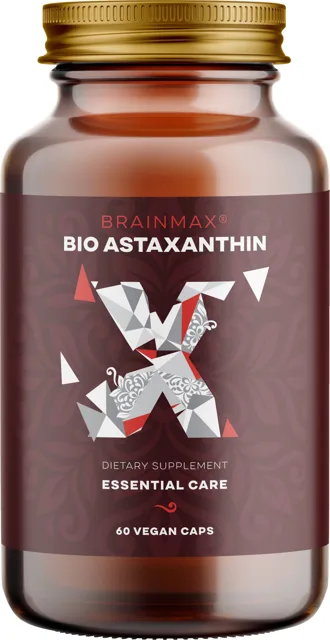 BrainMax Organic Astaxanthin, 8 mg, 60 rostlinných kapslí
