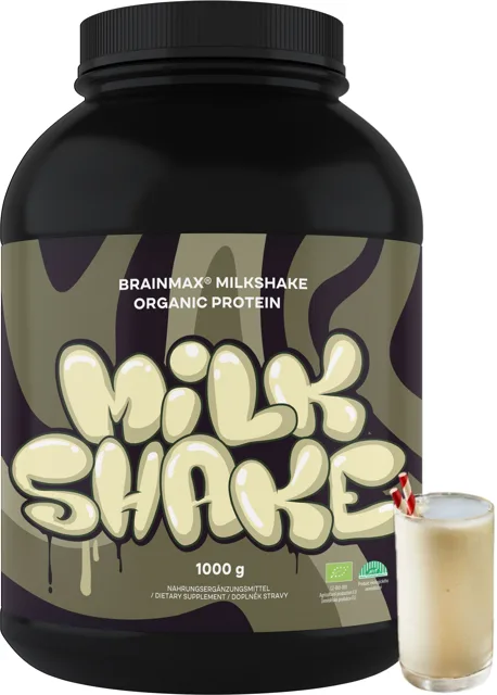 BrainMax® Organic Milkshake Protein, Unflavoured, 1000 g
