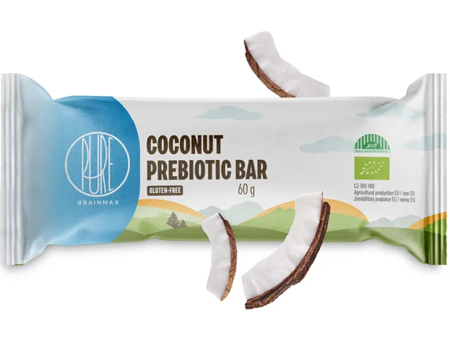 BrainMax® Organic Prebiotic Bar, Coconut & Milk Chocolate, 50 g