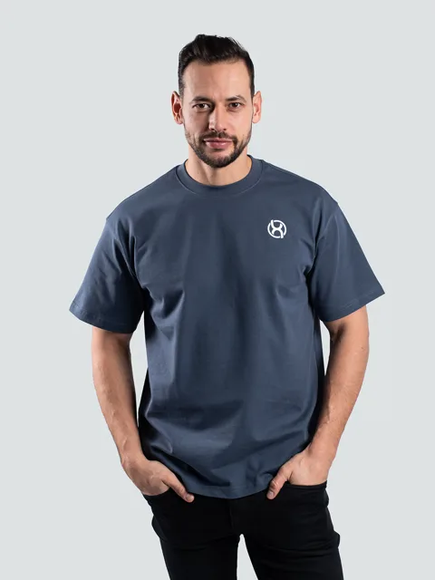 BrainMax pánské bavlněné triko, tmavě modré Velikost: M