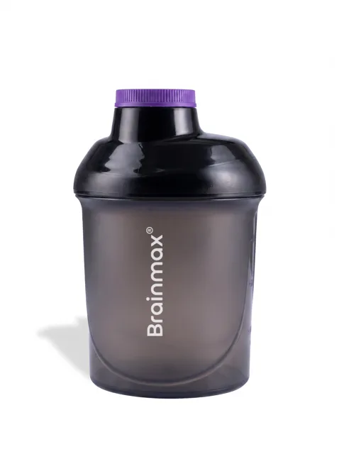 BrainMax plastový shaker (šejkr), černý, 300 ml