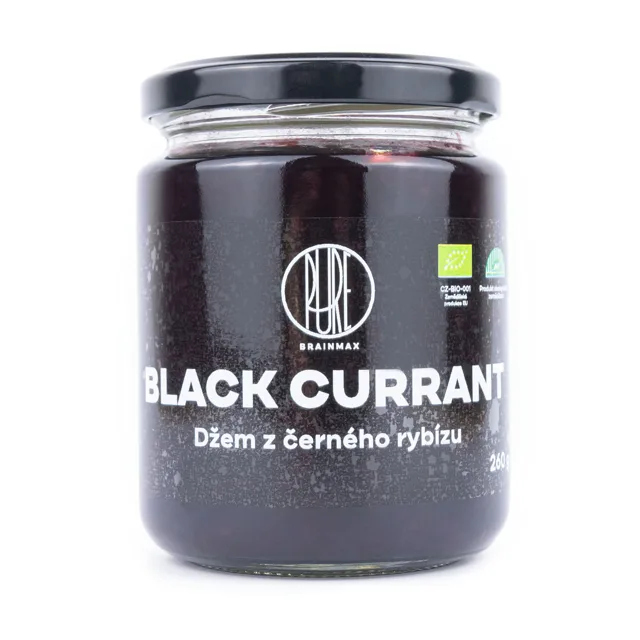BrainMax Pure® Black Currant Jam, Džem Černý rybíz BIO, 260g