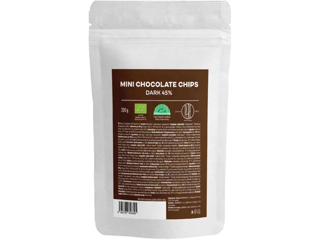 BrainMax Pure BrainMax Pure® Mini Chocolate Chips, Dark 45%, BIO, 200 g