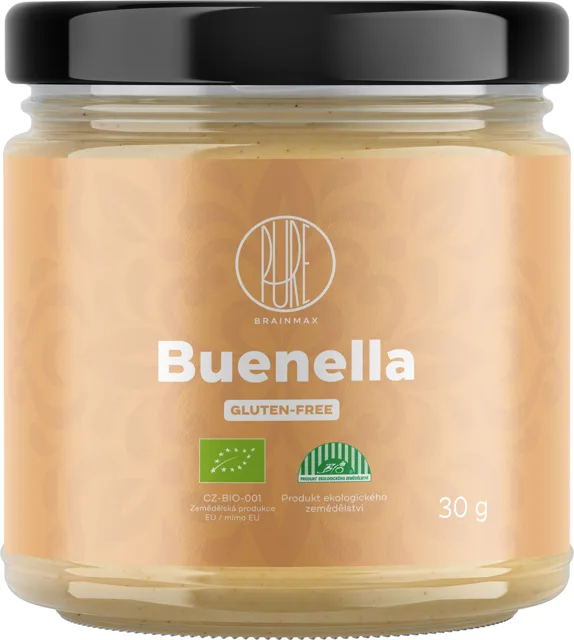 BrainMax Pure® Buenella, Lískooříškový krém s bílou čokoládou, BIO, 30 g