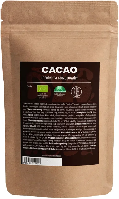 BrainMax Pure® Cacao, Bio Kakao z Peru, 500 g