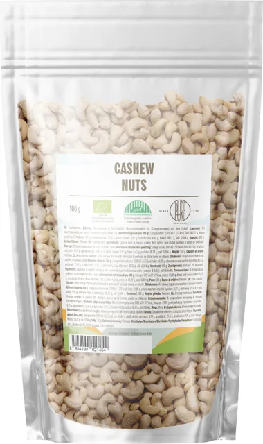 BrainMax Pure® Cashew Nuts, Kešu ořechy BIO, 100 g