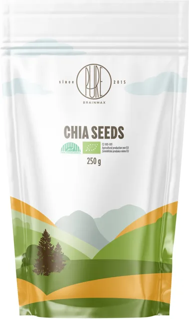 BrainMax Pure® Chia Seeds, Chia semínka BIO, 250 g