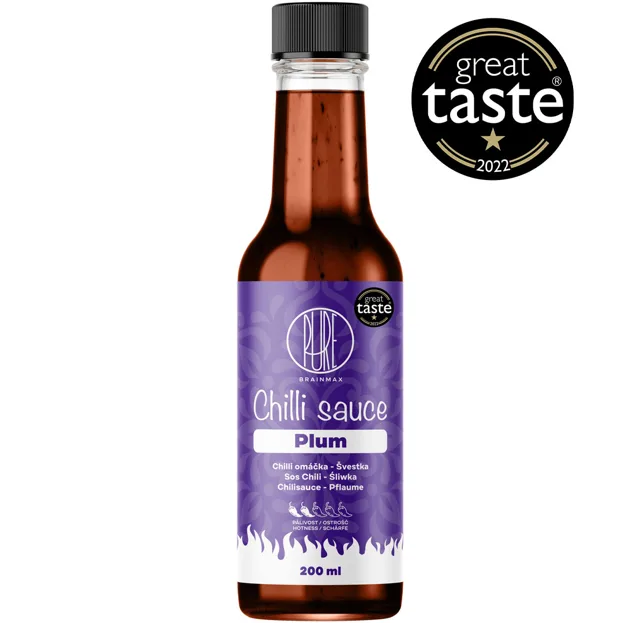 BrainMax Pure® Chilli sauce, Plum (chilli omáčka, švestka), 200 ml