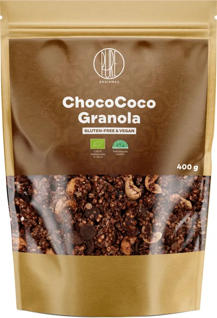 BrainMax Pure® ChocoCoco Granola, Čokoláda a Kokos, BIO, 400 g