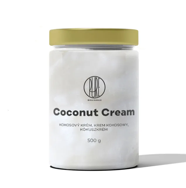 BrainMax Pure® Coconut Cream, Kokosový krém BIO, 500 g
