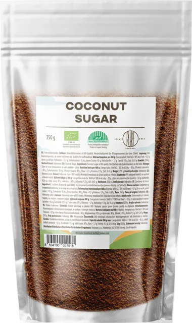 BrainMax Pure® Coconut Sugar, Kokosový cukr BIO, 250 g