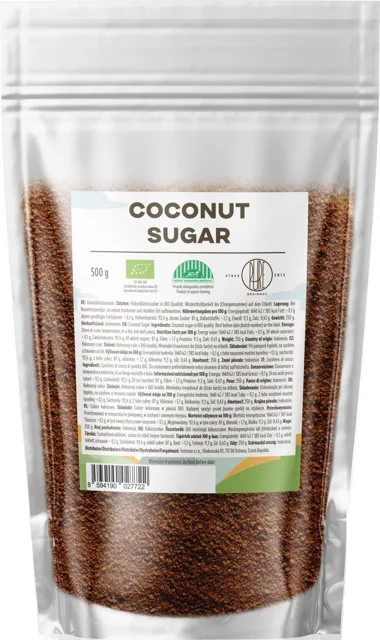 BrainMax Pure® Coconut Sugar, Kokosový cukr BIO, 500 g
