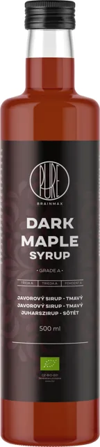 BrainMax Pure® Dark Maple Syrup, Javorový sirup Grade A, tmavý, BIO, 500ml