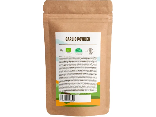 BrainMax Pure® Garlic Powder, Česnek BIO prášek, 100 g