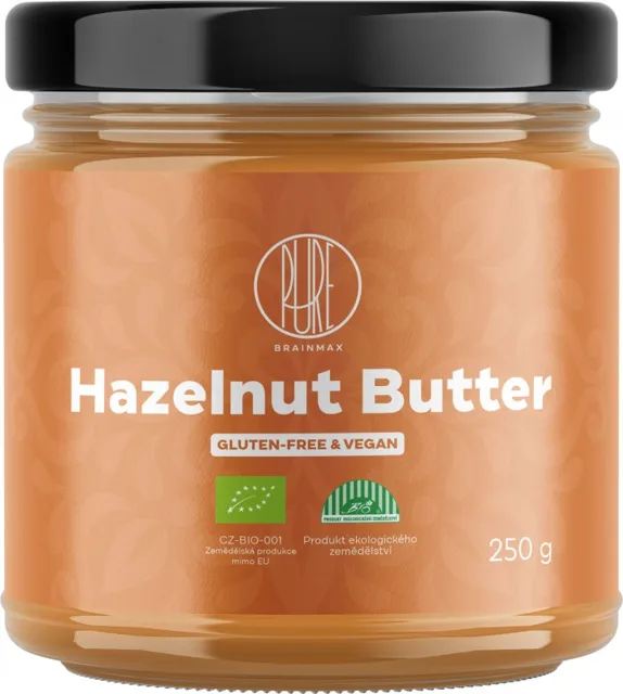BrainMax Pure® Hazelnut Spread, 100% Lískooříškový krém, BIO, 250 g