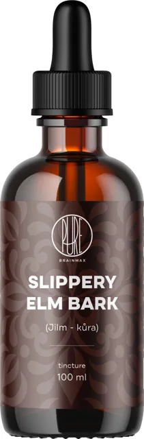 BrainMax Pure® Jilm kůra (Slippery Elm bark) tinktura 1:2, 100 ilm k