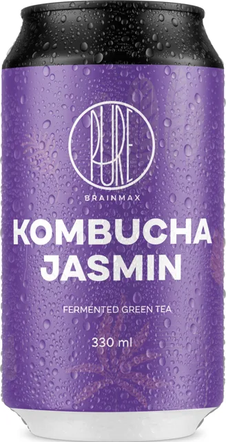BrainMax Pure® Kombucha Jasmin, Kombucha, jasmín, 330 ml