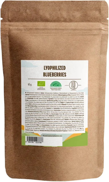 BrainMax Pure® Lyophilized Blueberries, Lyofilizované borůvky BIO, 45 g