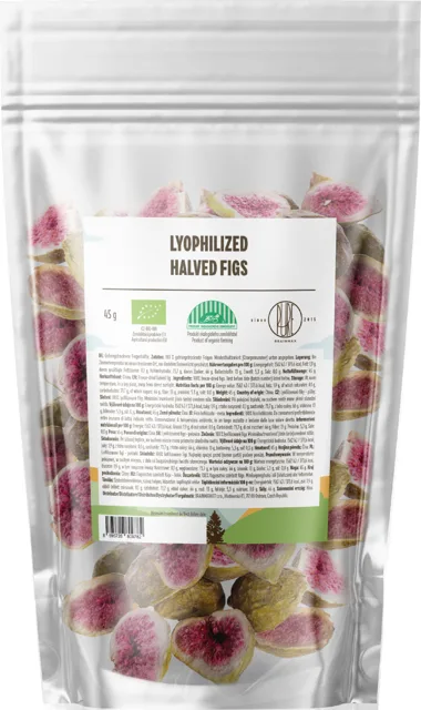 BrainMax Pure® Lyophilized Halved Figs, Lyofilizované fíky půlky, 45 g