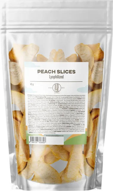 BrainMax Pure® Lyophilized Peach Slices, Lyofilizovaná broskev, plátky, 45 g