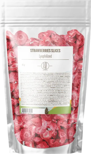 BrainMax Pure® Lyophilized Strawberry Slices, Lyofilizované jahody, plátky, 45 g