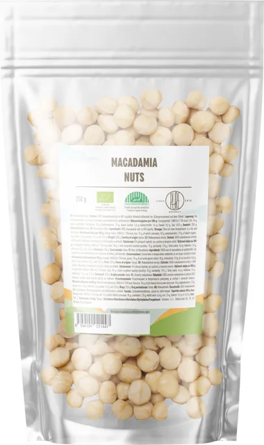 BrainMax Pure® Makadamové ořechy BIO, 250 g