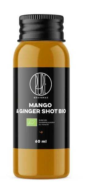 BrainMax Pure® Mango & Ginger Shot, BIO Objem: 60 ml