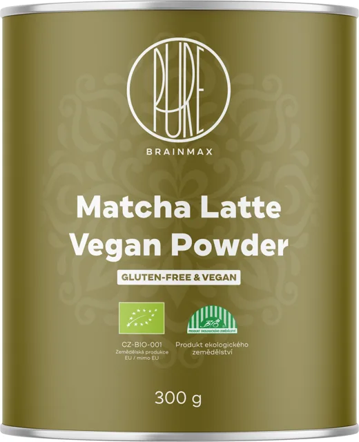 BrainMax Pure® Matcha Latte Vegan, BIO, 300 g