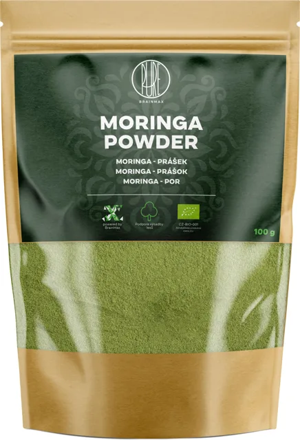 BrainMax Pure® Moringa BIO prášek, 100 g