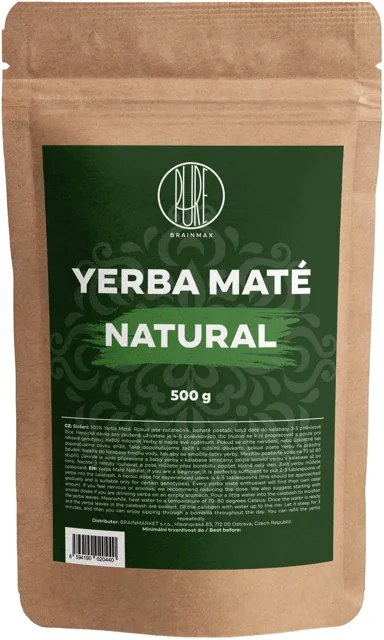 BrainMax Pure® Natural Yerba Maté BIO, 500 g