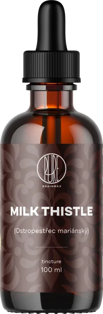 BrainMax Pure® Ostropestřec mariánský (Milk Thistle) tinktura 1:1, 100 ml