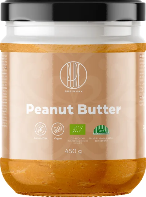 BrainMax Pure® Peanut Spread, 100% Arašídový krém, BIO, 450 g