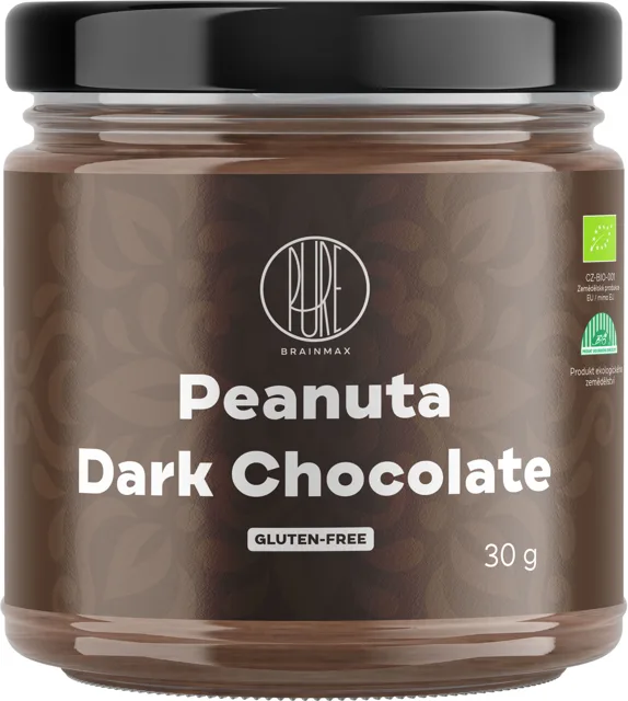 BrainMax Pure® Peanuta Dark Chocolate, Hořká čokoláda, BIO, 30 g