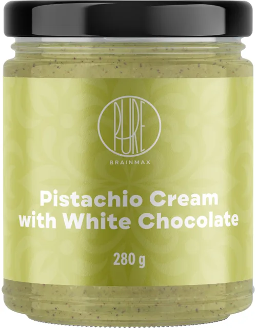BrainMax Pure® Pistachio cream with white chocolate, Pistáciový krém s bílou čokoládou, BIO, 280 g