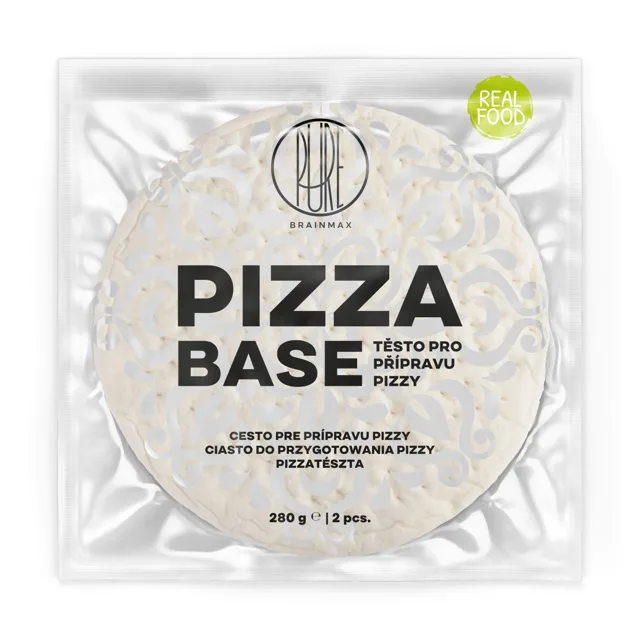 BrainMax Pure® Pizza Base, hotové těsto na pizzu z Itálie, 2 ks
