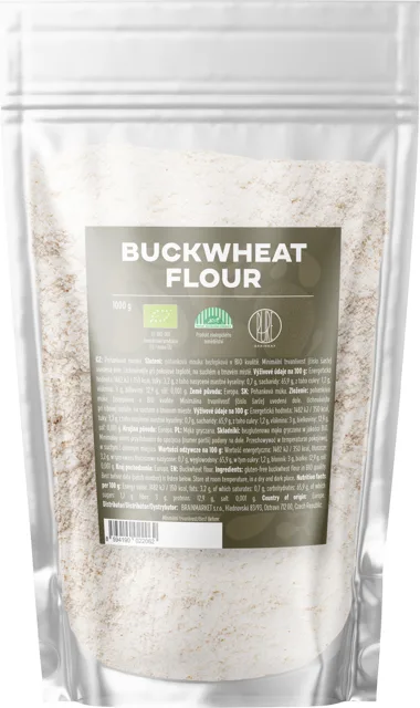BrainMax Pure® Pohanková mouka, bezlepková BIO, 1 kg
