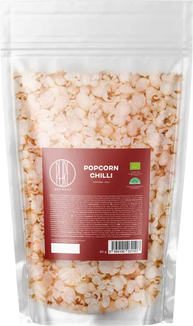 BrainMax Pure® Popcorn, BIO, 80 g Příchuť: Chilli
