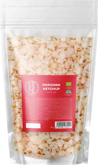BrainMax Pure® Popcorn, BIO, 80 g Příchuť: Kečup