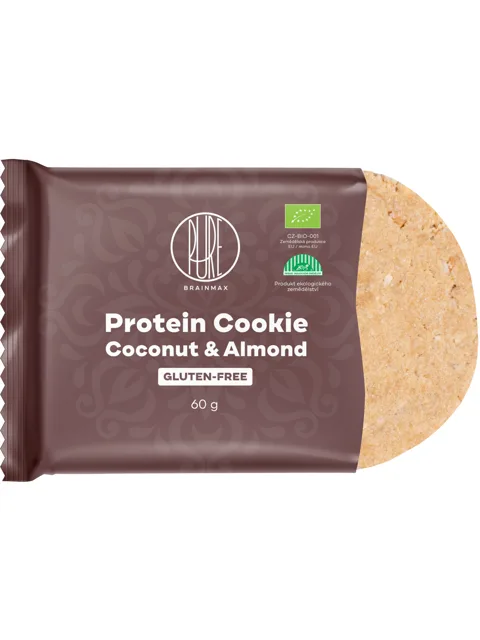BrainMax Pure® Protein Cookie, Kokos & Mandle, BIO, 60 g