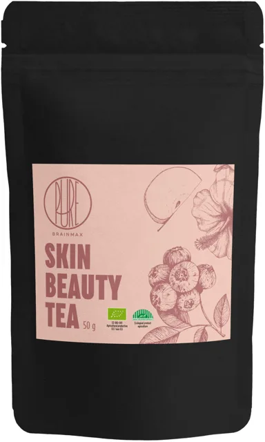 BrainMax Pure® Skin Beauty Tea, čaj pro hezkou pleť, 50 g, BIO Objem: 50 g