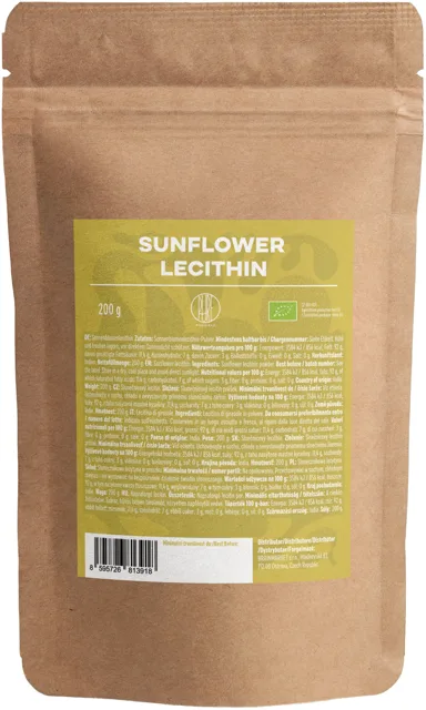 BrainMax Pure® Sunflower Lecithin, slunečnicový lecitin, 200 g