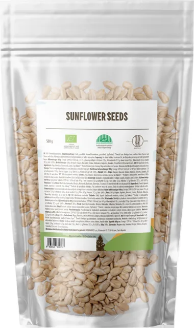 BrainMax Pure® Sunflower Seeds, Slunečnice loupaná, BIO, 500 g