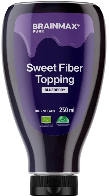BrainMax Pure® Sweet Fiber Topping, topping, BIO, 250 ml Příchuť: Borůvka