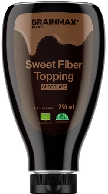 BrainMax Pure® Sweet Fiber Topping, topping, BIO, 250 ml Příchuť: Čokoláda
