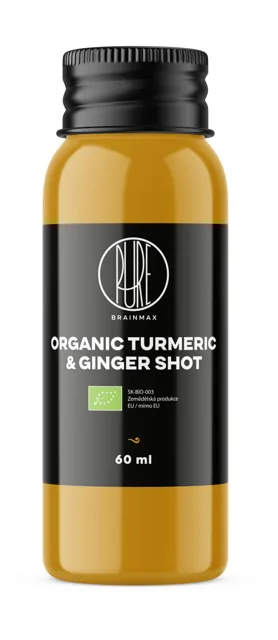 BrainMax Pure® Turmeric & Ginger Shot, BIO Objem: 60 ml