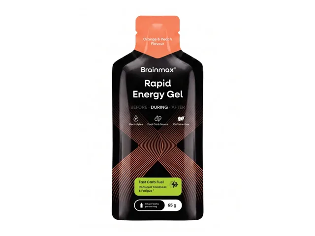 BrainMax® Rapid Energy Gel, Orange & Peach, 12 x 65 g