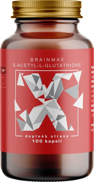 BrainMax S-Acetyl-L-Glutathione®, SAG, 100 mg, 100 rostlinných kapslí